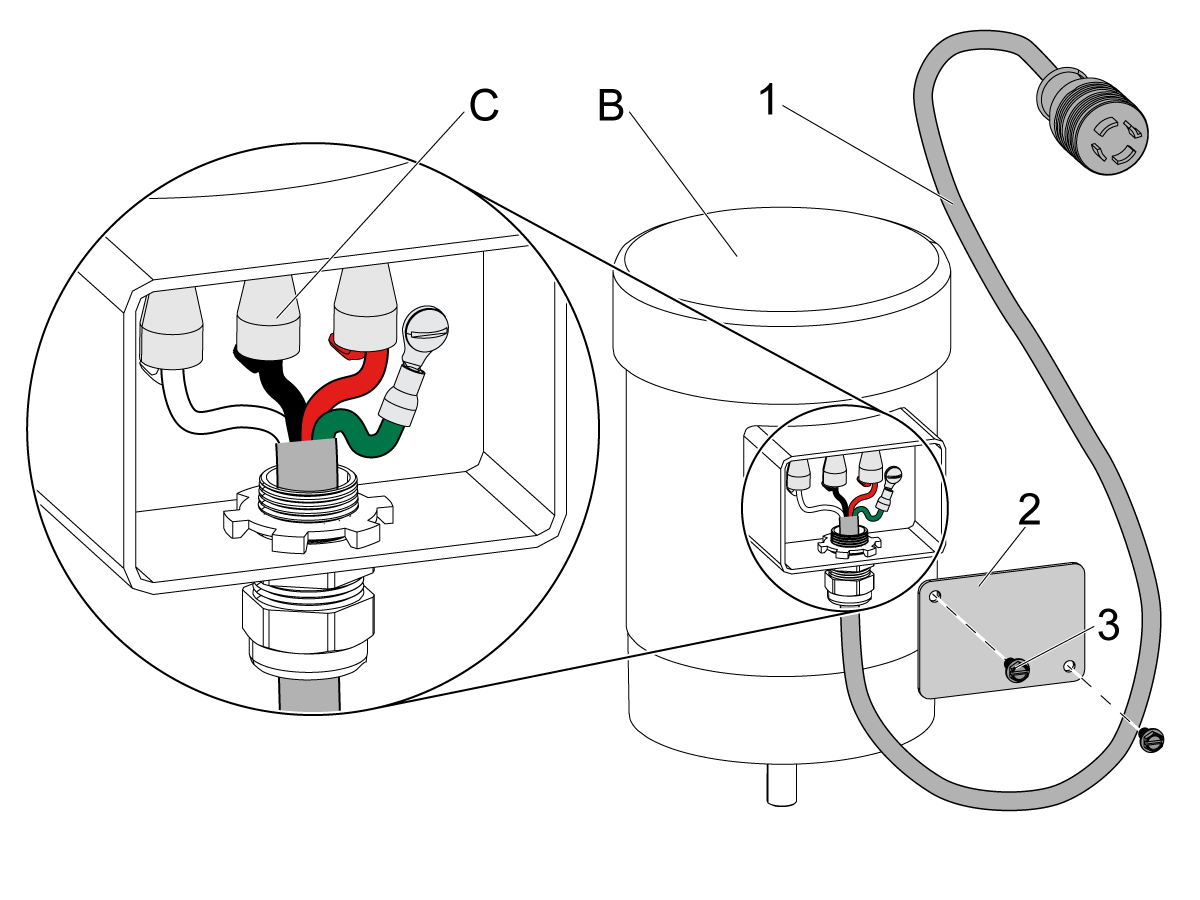 HPC/TSC - 300/1K - Universal-Kühlmittelpumpenkopf/Motor - Ersatz