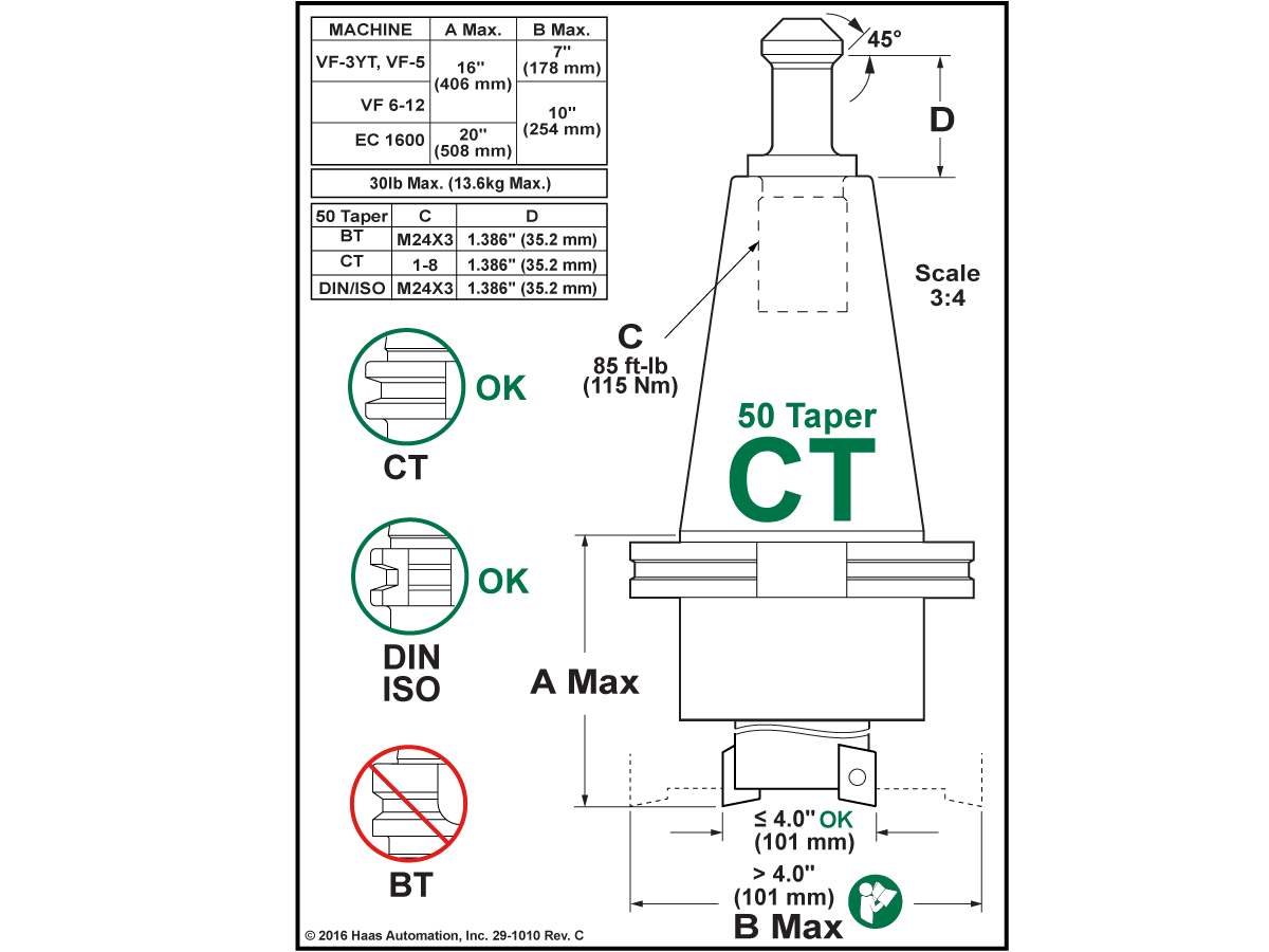 Tool Holder and Pull Stud Specifications